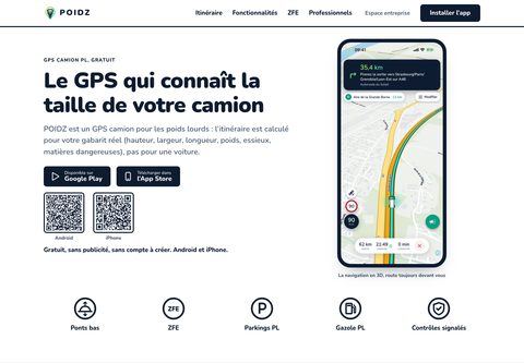 poidz.fr, le GPS qui connaît la taille du camion