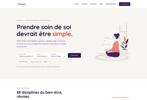 Pratilia, recherche d'un praticien